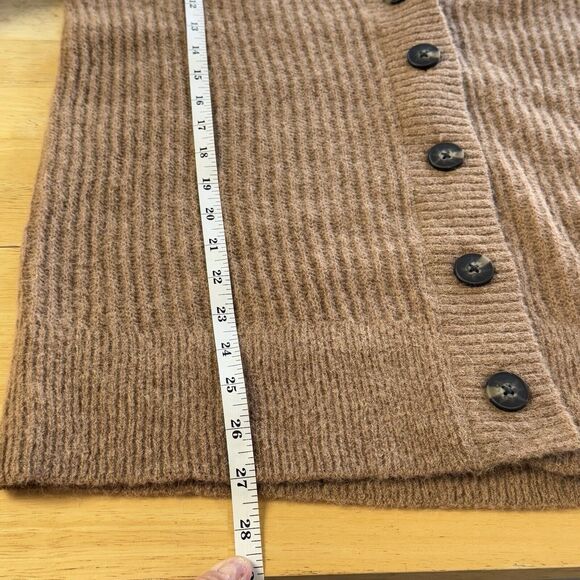 Everlane The Oversized Alpaca Merino Wool Cardigan Lightweight Pristine Tan XS - Picture 10 of 12